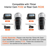 70mai A800S 4K Car DVR with 24H Parking Monitor