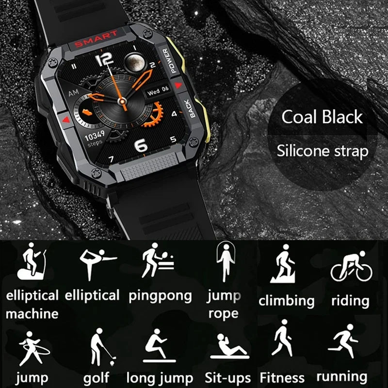 GPS Military Smart Watch Men Carbon Black Ultra