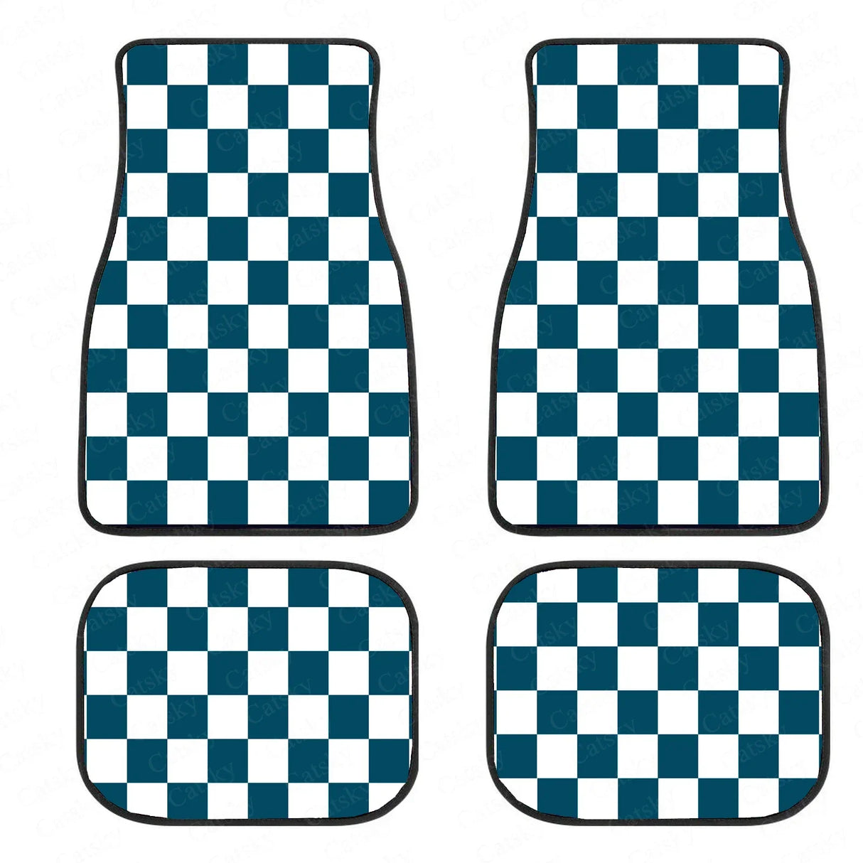 Checkerboard Car Mats Auto Parts Rubber Floor Mats