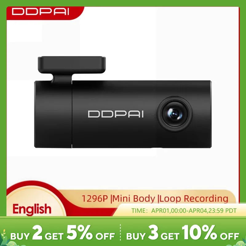 DDPAI Dash Cam Mini Pro 1296P Ultra HD