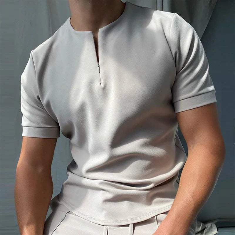 Summer new men's casual short-sleeved Polo shirt office