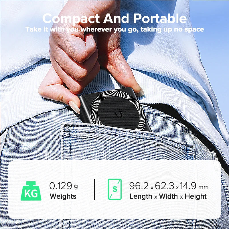 QOOVI 5000mAh Magnetic Wireless Powerbank PD20W Fast Charging