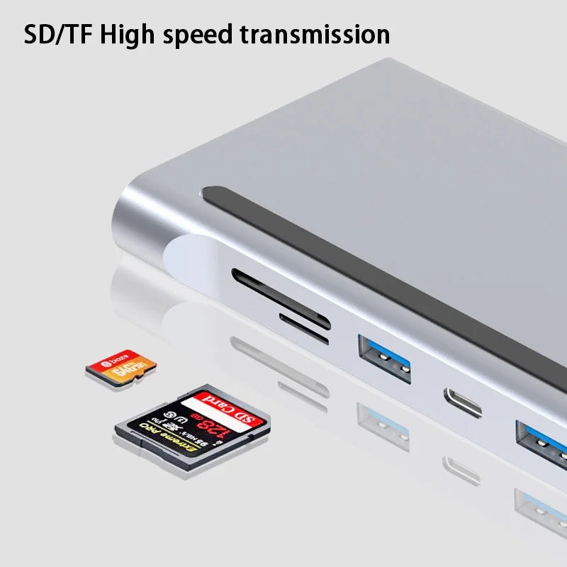 12in1 Type-c Docking Station to Dual HDMI*2 VGA