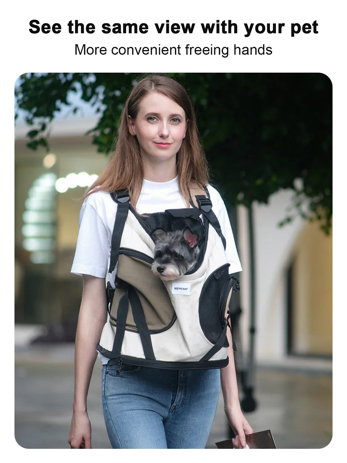 Puppy Kitten Travel Chest Sling Bag Pet Front