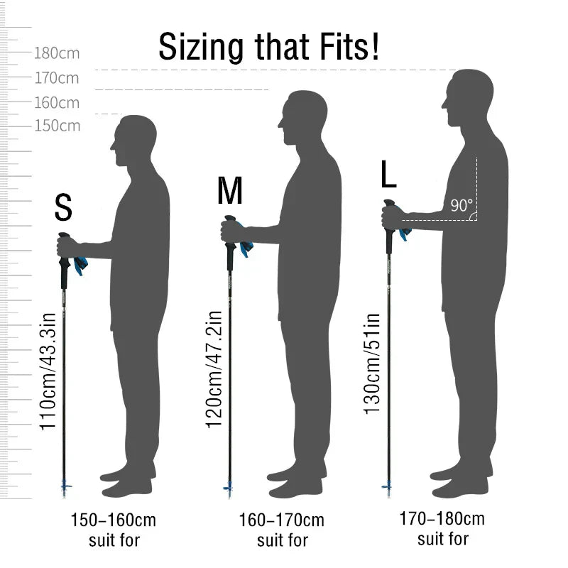 Naturehike ST08 Walking Sticks Ultralight 4-sections Foldable Adjustable