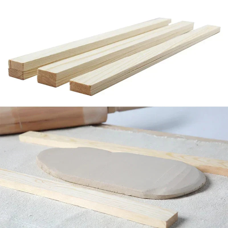 6Pcs Mud Roller Guide Wooden Strip Mud Plate