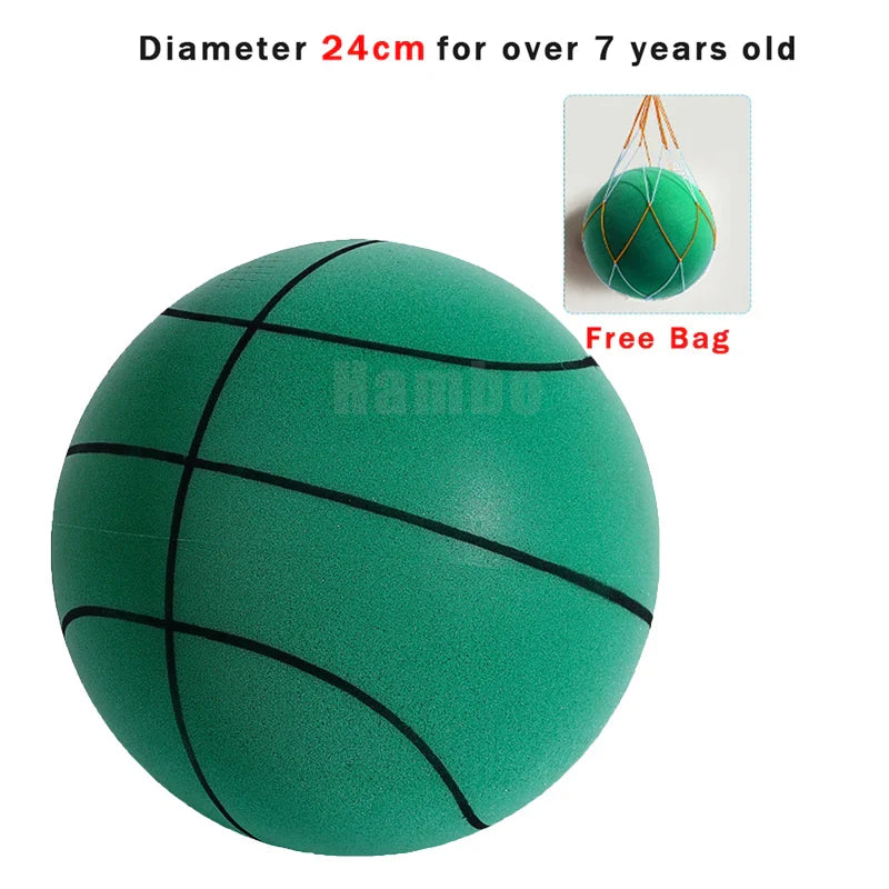 Mute Bouncing Ball 24cm Indoor Silent Basketball Size