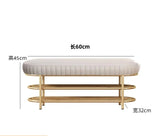 Nordic Shoe Bench Soft Cushion Multifunctional Shoe Rack