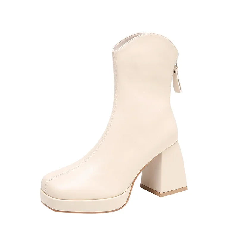 High Heels Short Boots Women Fashion Shoes Autumn