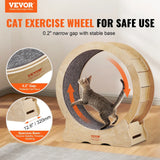VEVOR Cat Exercise Wheel Natural Wood Silent Running
