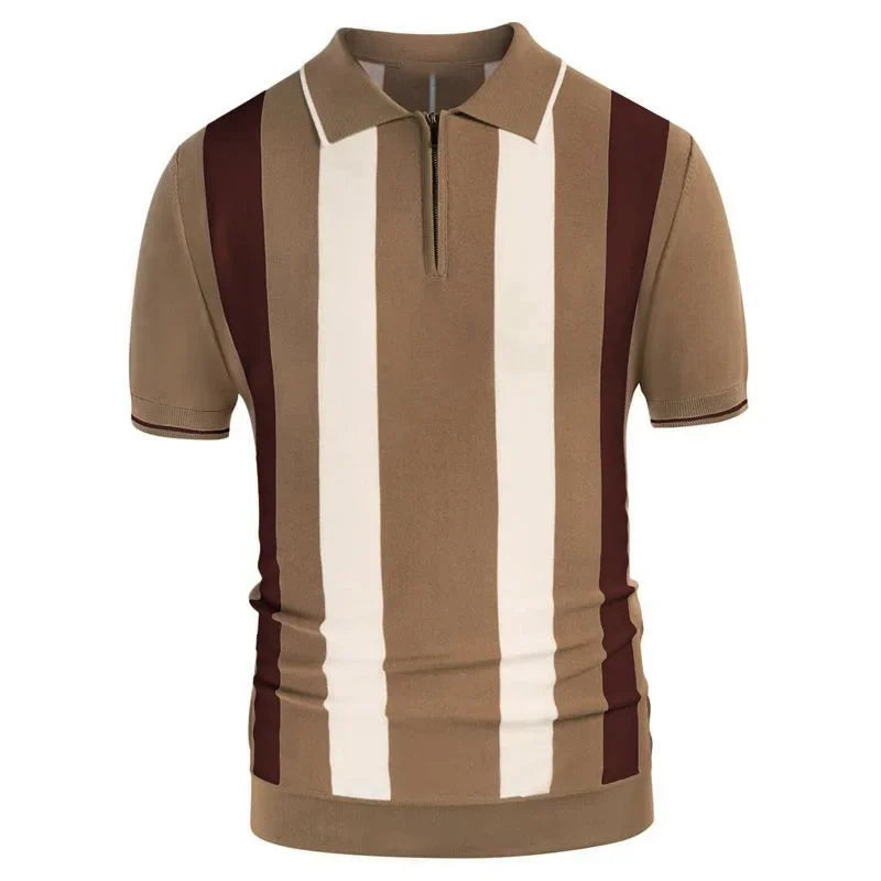 Men's Summer Short Sleeve Polo Shirts Knitted Business