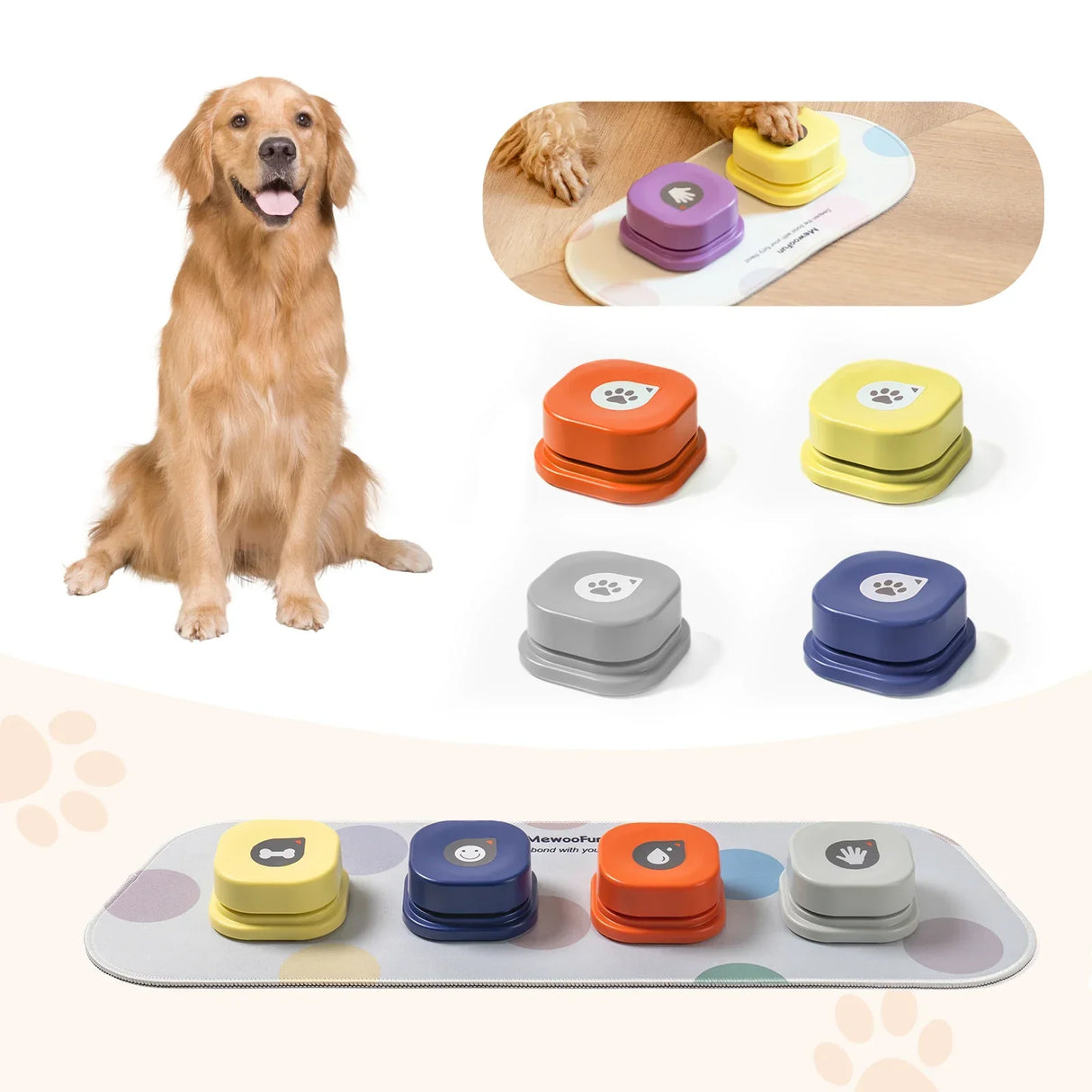 Mewoofun Voice Recording Button Pet Toys Dog Buttons