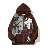 Kanye West Vintage Zip Up Hoodie Dinosaur Bone