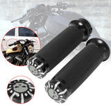 Black Motorcycle Handlebar Hand Grip 1'' 25mm Handle Bar Grips For Harley Sportster XL 883 1200 Touring Dyna Softail Road King