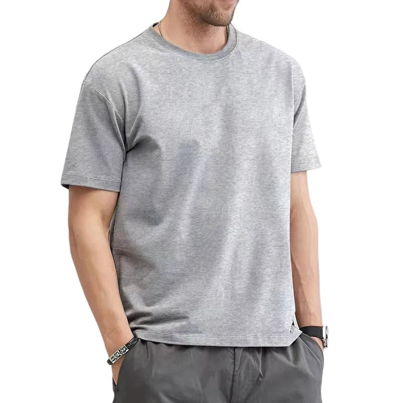 T Shirt For Men Summer Cotton Tops Solid