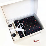6piece Set Classic Printed DotsTies for Men Kerchief