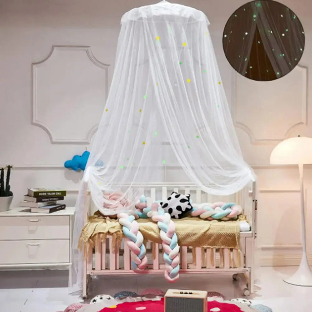 1 Set Convenient Bed Canopy Polyester Bedcover Curtain