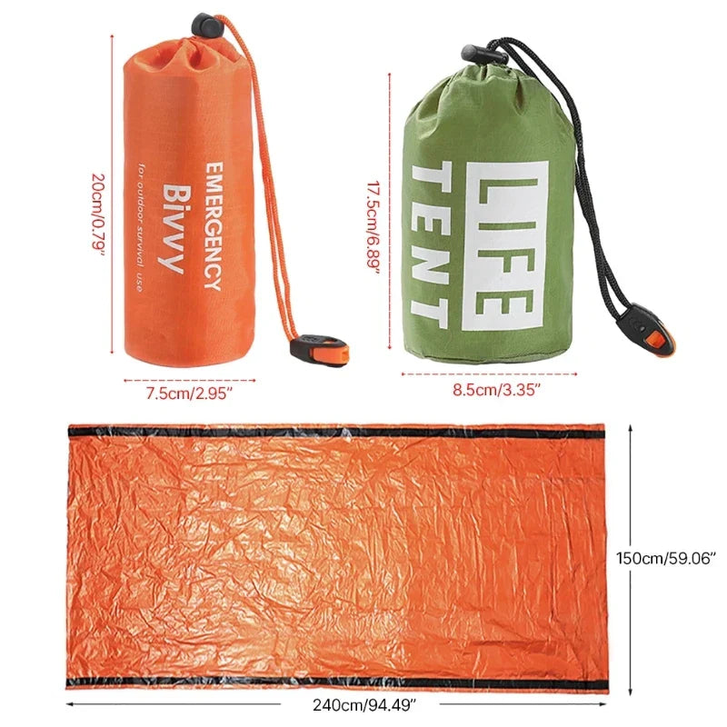 Outdoor Survival Tent 2 Person Emergency Shelter Tube