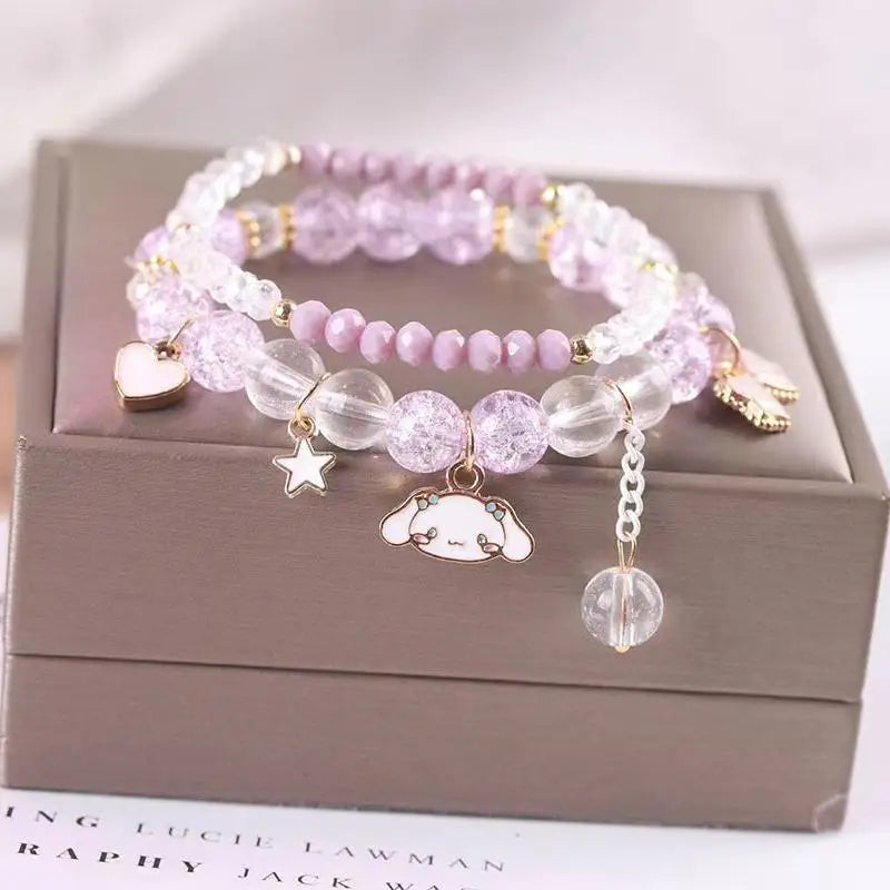 Sanrio Anime Summer Clear Jade Osmanthus Dog Bracelet