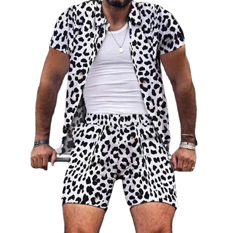 Men Clothes Trend Men Sets Leopard Print Men's