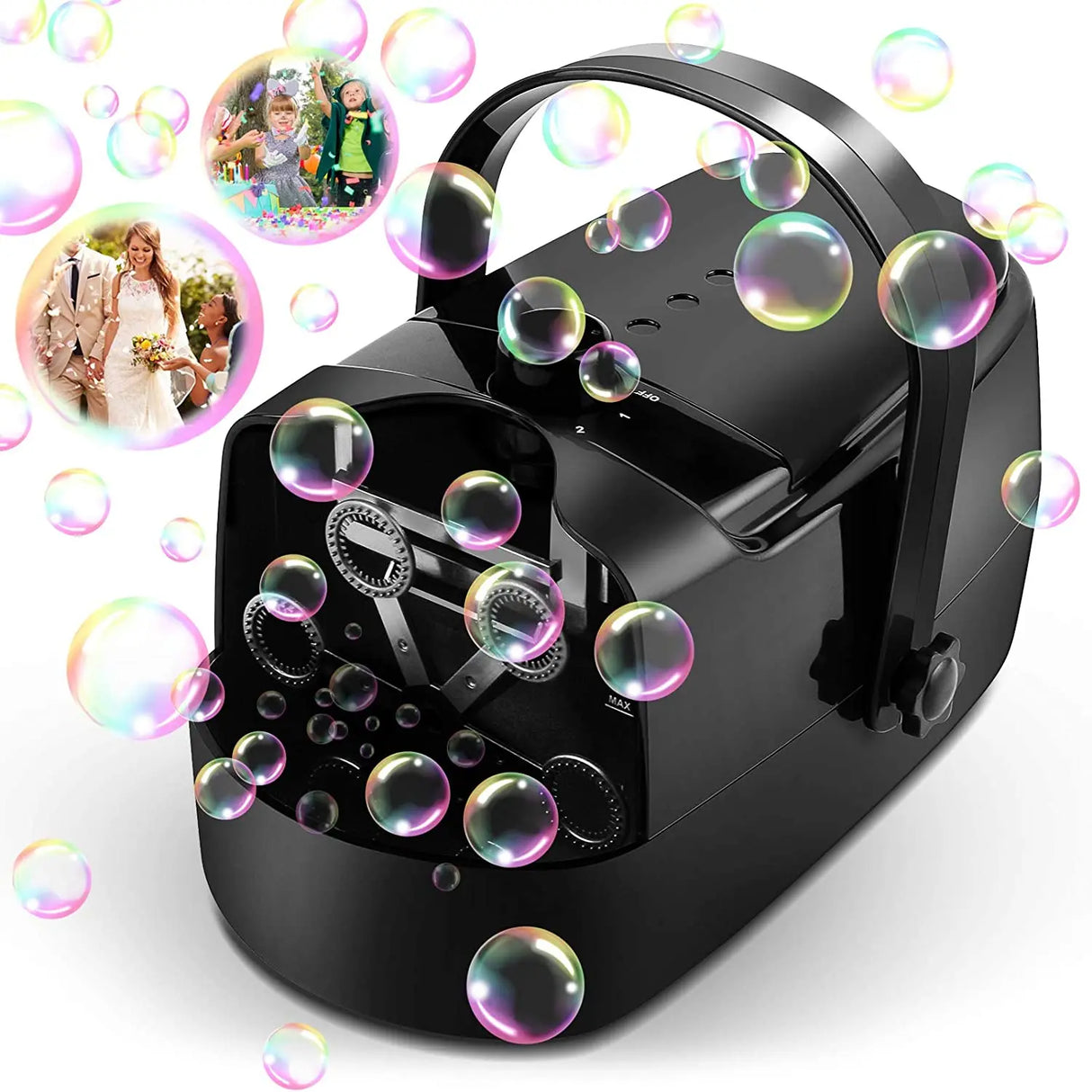 Bubble machine portable fully automatic support plugin or