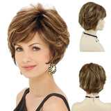 GNIMEGIL Synthetic Short Pixie Cut Wig Women Natural