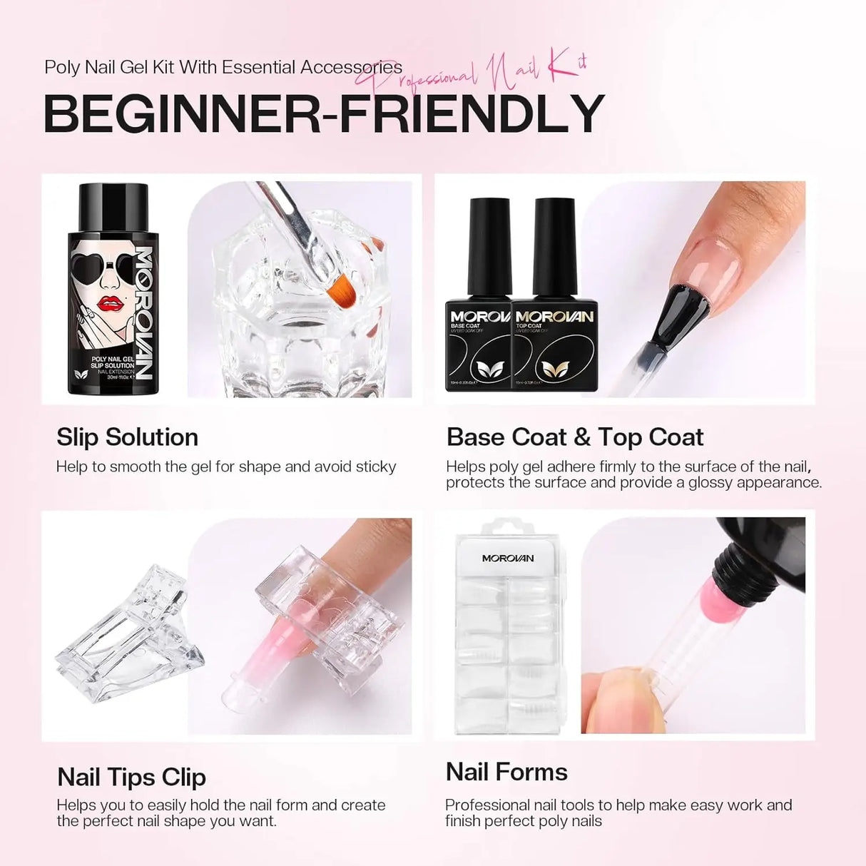 Poly Nail Gel Starter Kit with Mini UV