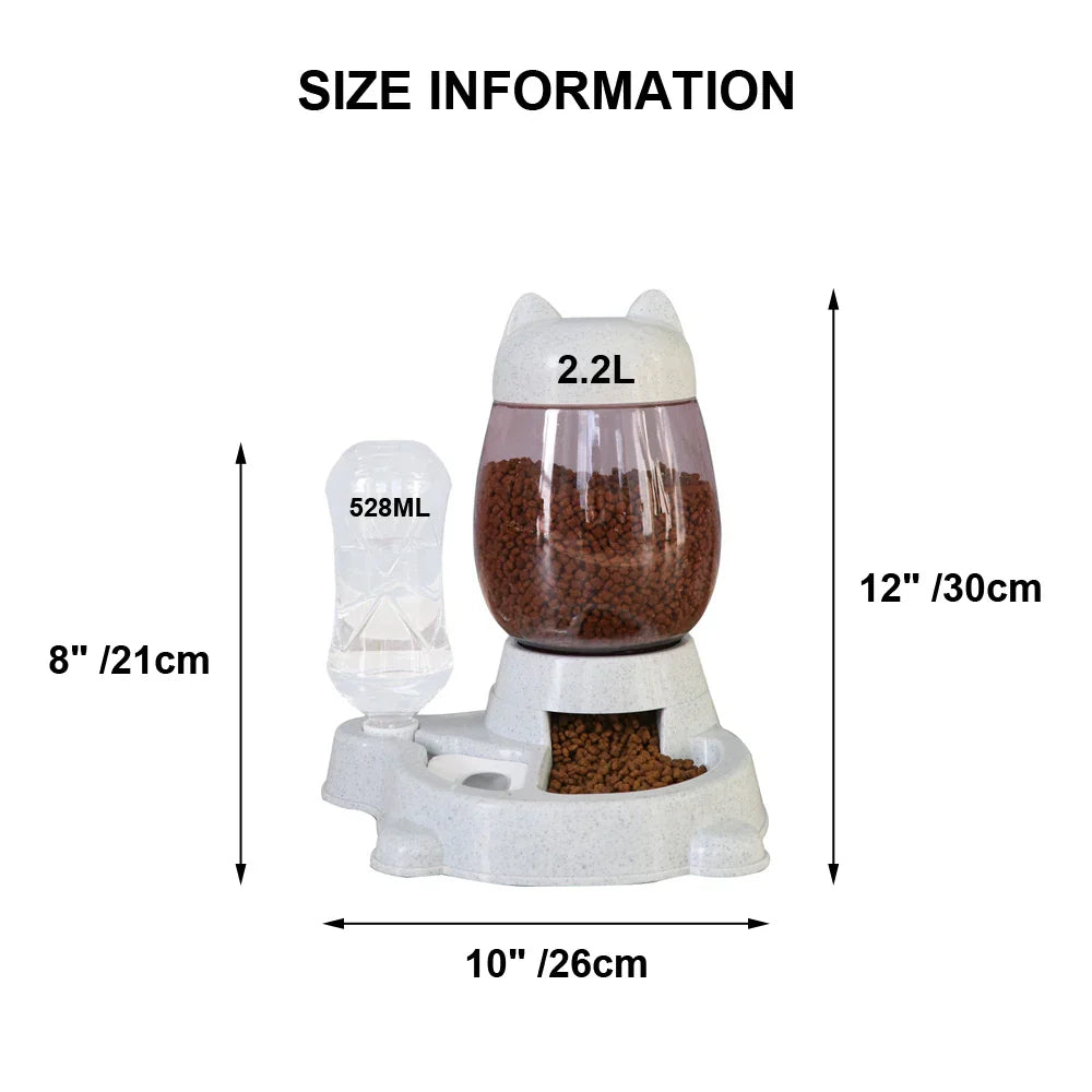 2 IN 1 Cat Water And Food Feeder