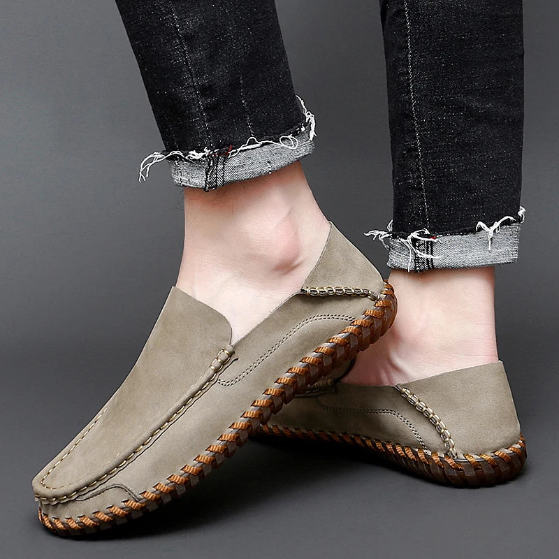 Genuine Leather Men Loafers Cow Leather Casual Shoes