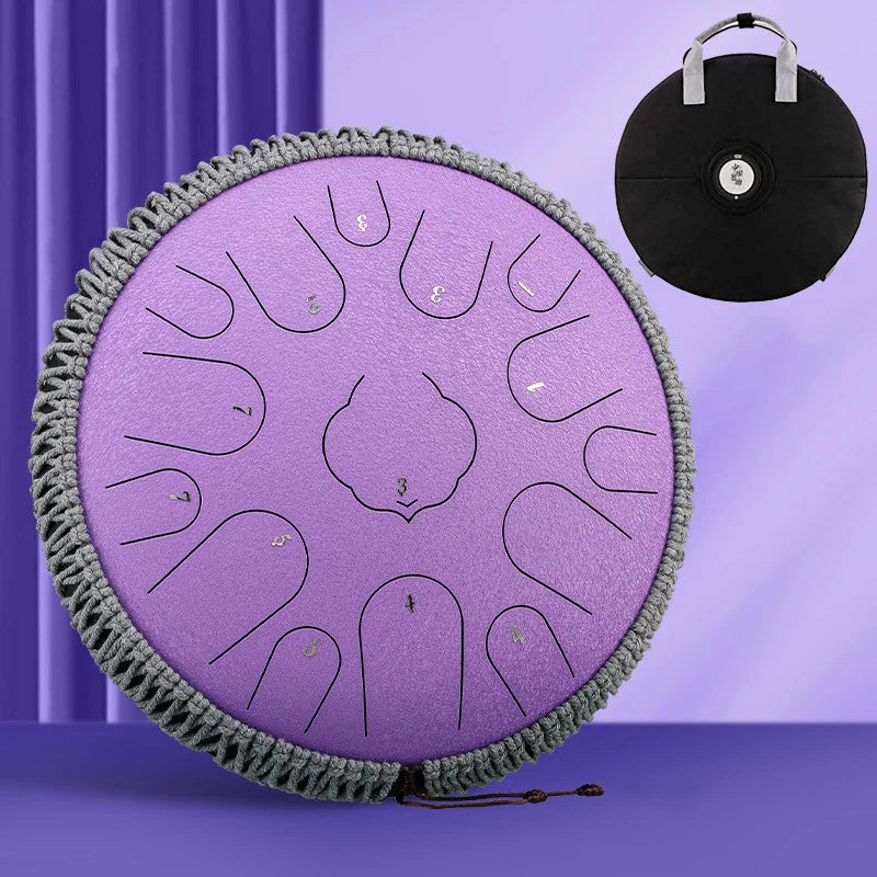 Hluru 15 Notes Glucophone Steel Tongue Drum 13