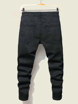 2022 Men's Jeans Cool Ripped Skinny Trousers Stretch