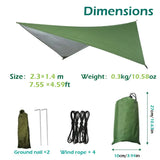 Oversized Double 118inx79in Hammock with Tree Straps and