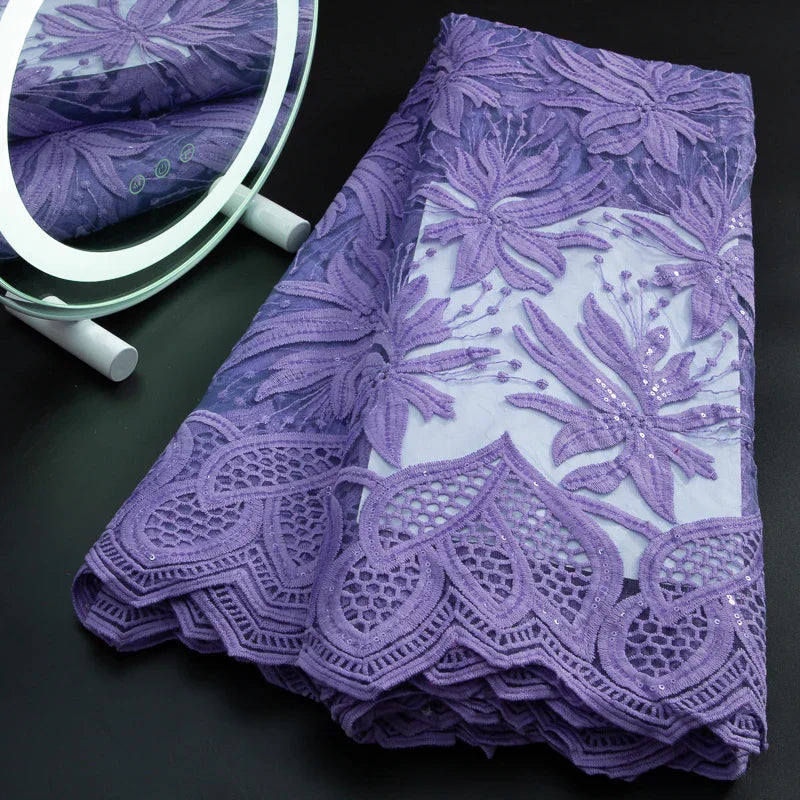 French Tulle Lace Fabric 2024 High Qulity African