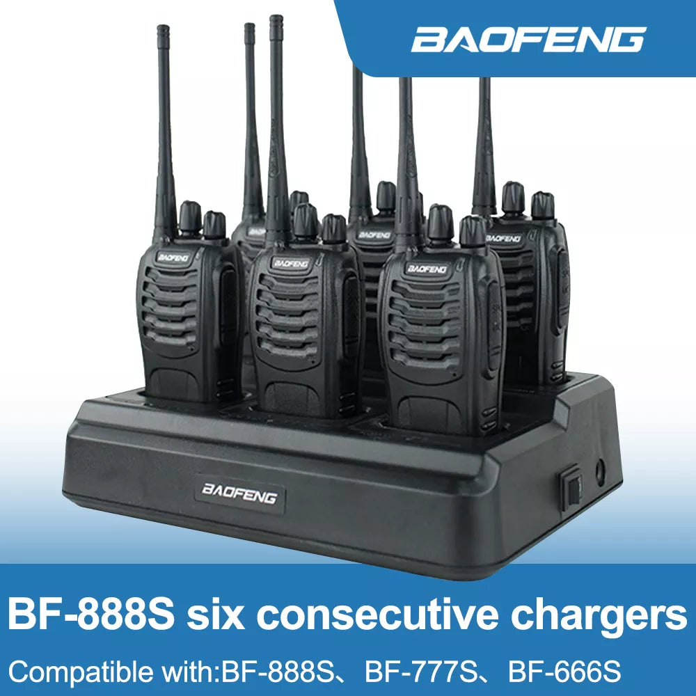 Baofeng 888S Charger Multi Battery Six Way 5V