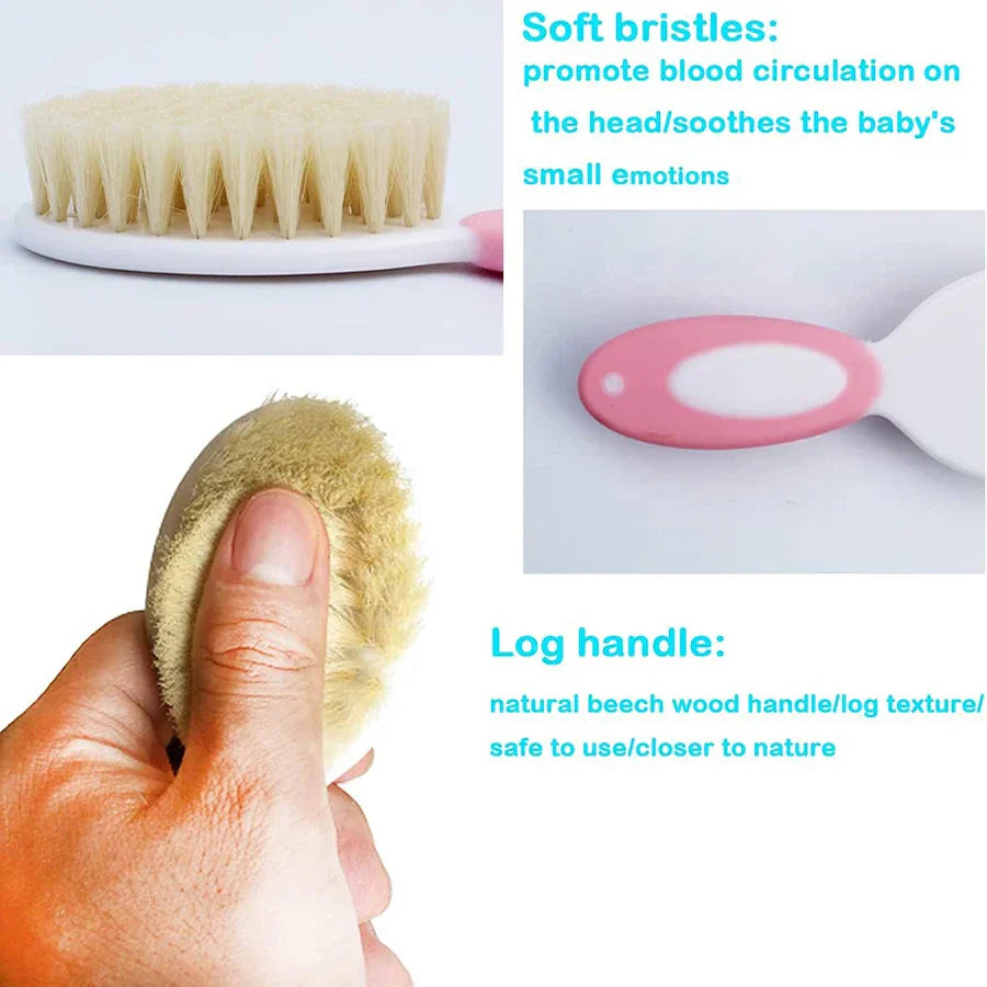 Baby Hair Brush Set for Newborn Toddlers Soft