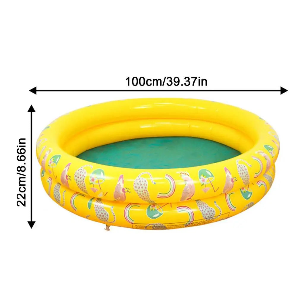 Kids Inflatable Swimming Pool PVC Round Pineapple Printed