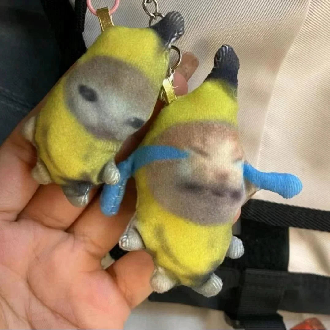 2023 Crying Banana Cat Plush Pendant Cute Banana