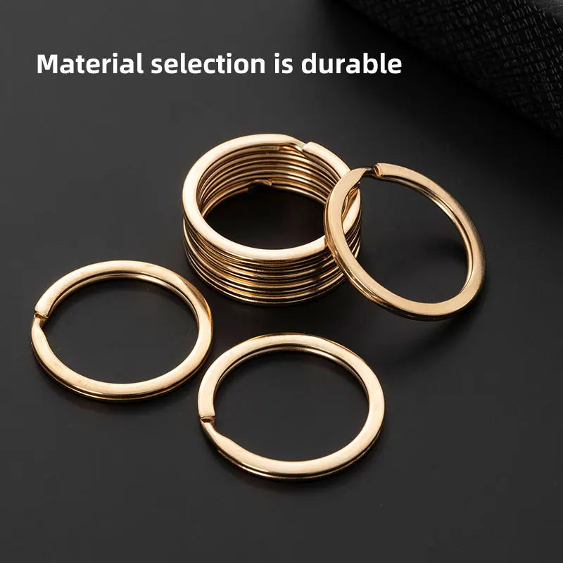 100 PcsLot Rose gold Key Ring Plated 25mm