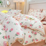 Soft Cotton Crib Bedding Set Girl Bed Kid