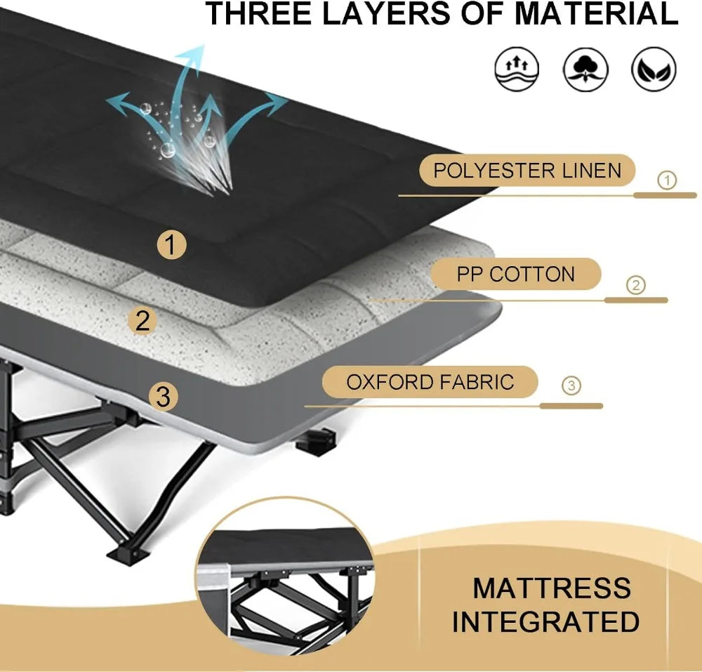 Camping Cot for Adults Most Comfortable with Pad