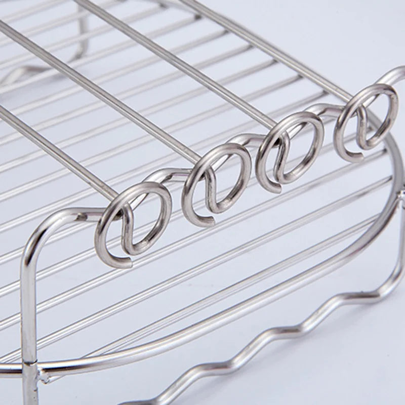 Air Fryer Steaming Rack Stainless Steel Skewers Rack