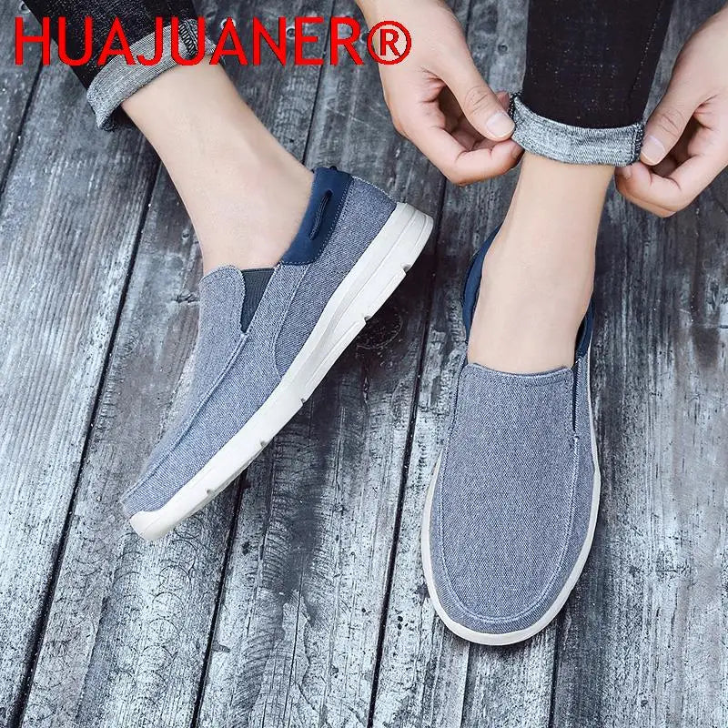 Classic Men Canvas Shoes Men's Mules Shoes Summer Casual Loafers Lightweight Male Footwear Slip on Sneakers Male Big Size 39-47