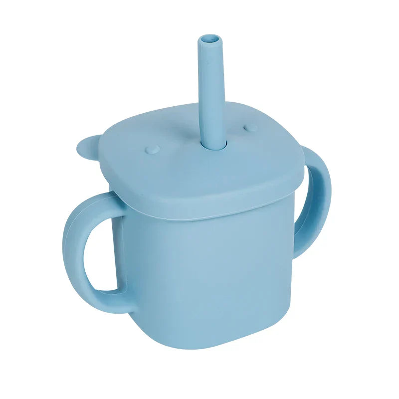 Modabebe Baby Feeding Cups Cute Animal Silicone Straw