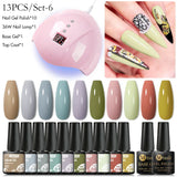 Mtssii 13/16Pcs Gel Nail Polish Set With 36W