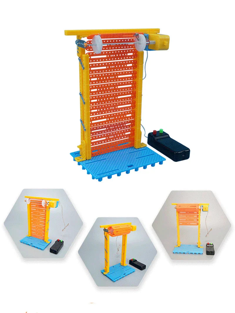 Remote Control Rolling Door Boys Toys DIY Wooden