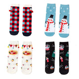 4 Pairs/Lot Children Girls Socks Christmas Socks For