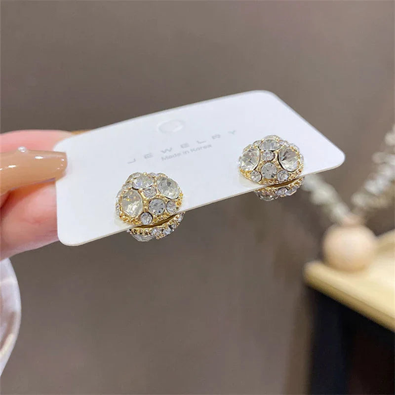 Weight Loss Magnet Earring Zircon Crystal Strong Magnetic