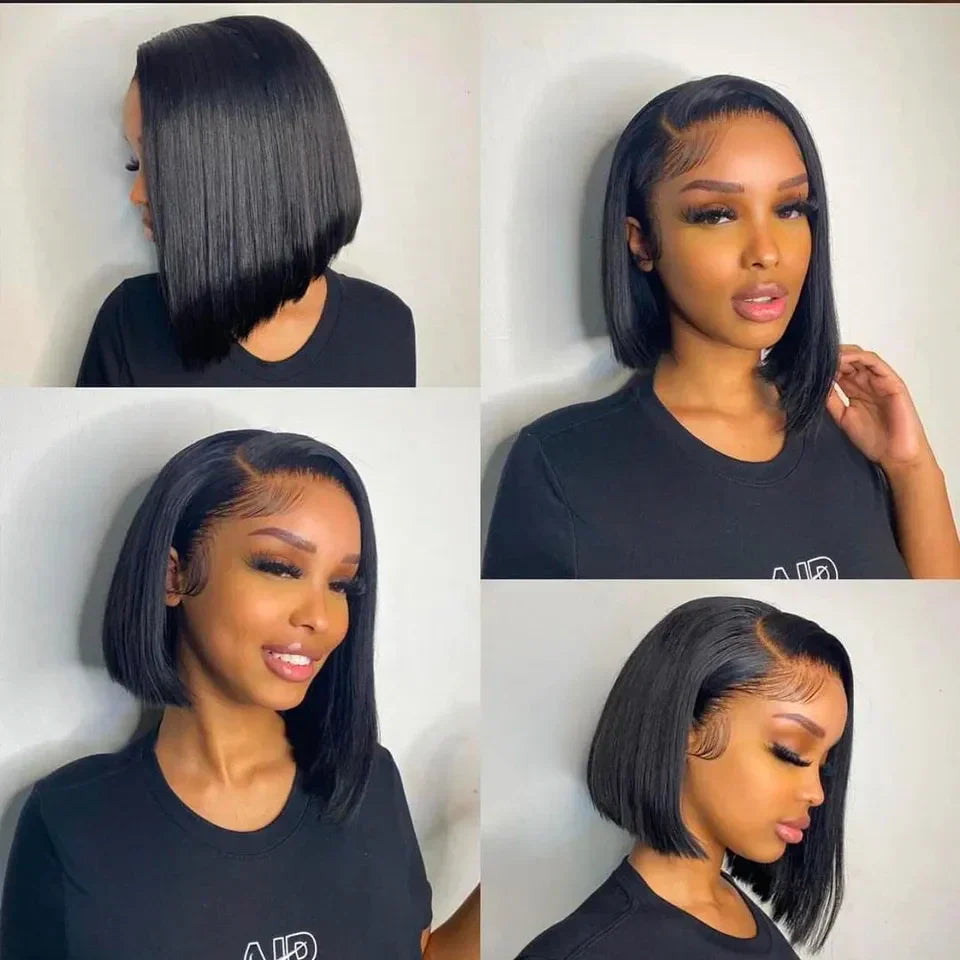 13x4 HD Lace Frontal Wigs Straight Short Bob