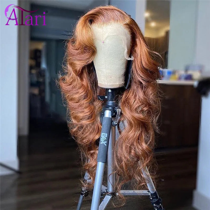 13x6 Copper Ginger Brown Body Wave Wigs Brazilian