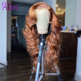 13x6 Copper Ginger Brown Body Wave Wigs Brazilian